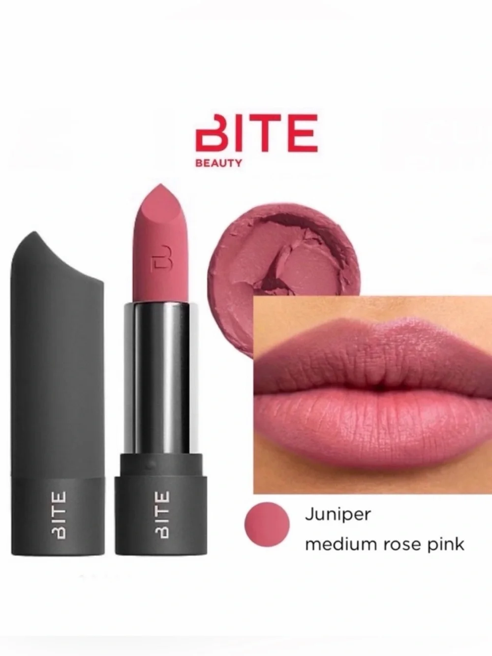 Bite Beauty Power Move Soft Matte Lipstick Juniper NIB Full Size